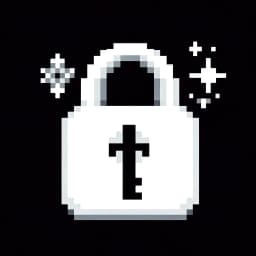 padlock logo with inset key